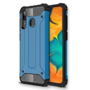 Samsung Galaxy A30 Shockproof Heavy Duty Rugged Armour Case Cover (Blue)