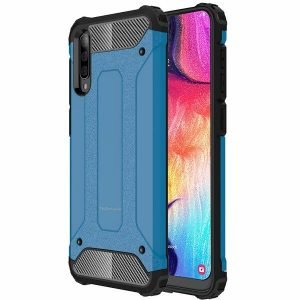Samsung Galaxy A50 Shockproof Heavy Duty Rugged Armour Case Cover (Blue)