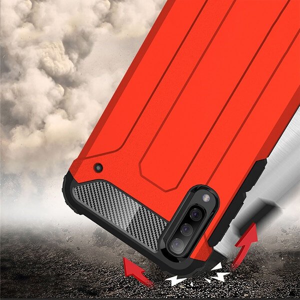 Samsung Galaxy A50 Shockproof Heavy Duty Rugged Armour Case Cover (Red)