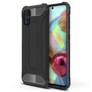 Samsung Galaxy A71 Shockproof Heavy Duty Rugged Armour Case Cover (Black)