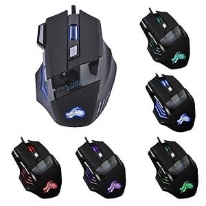 7 Buttons LED Backlight Optical USB Wired Mouse Gamer Mice Laptop PC Computer