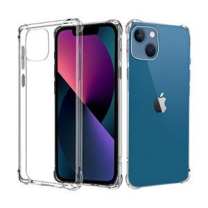 Apple iPhone 13 mini Clear Case Shockproof Tough Gel Transparent Air Cushion Heavy Duty Phone Back Cover (Crystal Clear)