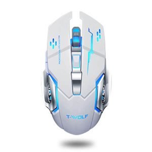 Computer Mouse Q13 Portable Gaming Mouse 2.4 Wireless Mouse Optical Wireless (White)