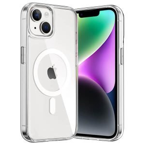 For Apple iPhone 14 MagSafe Magnetic Case with HaloLock Shockproof Military Grade Protection Scratch Resistant Back Clear Protective Cover