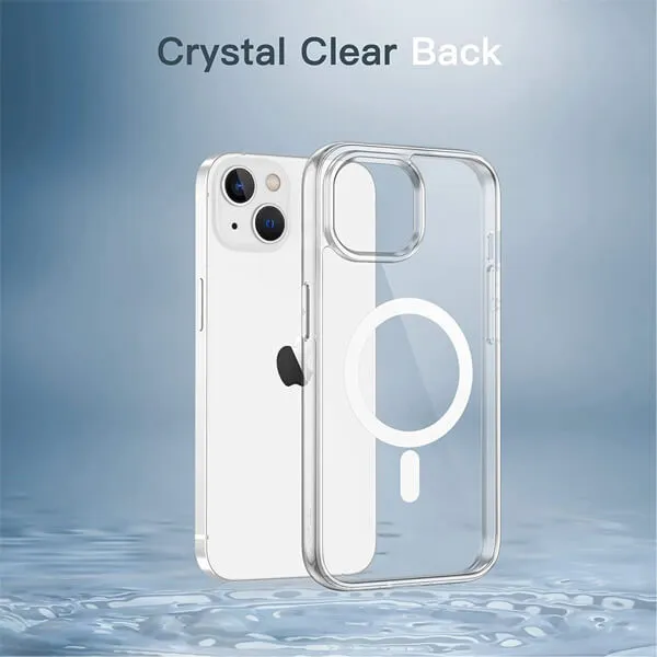 For Apple iPhone 14 MagSafe Magnetic Case with HaloLock Shockproof Military Grade Protection Scratch Resistant Back Clear Protective Cover