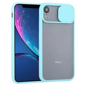 For Apple iPhone XR Sky Blue Tough Case Shockproof Heavy Duty TPU Smart Camera Lens Protector Slide Back Cover