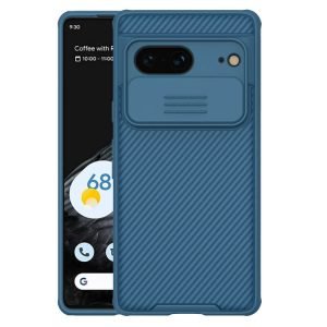 For Google Pixel 7 Nillkin Case Shockproof Heavy Duty Rugged Anti Knock TPU Camera Slide Protector Tough Back Cover (Blue)