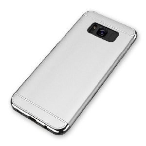 For Samsung Galaxy S8 Plus Luxury Stream Electro Plating Shockproof Hard Phone Back Cover (Silver)