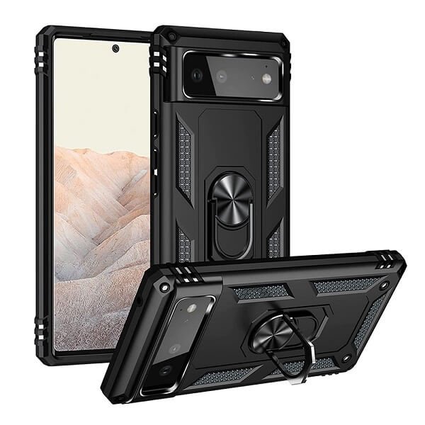 We offer Free Shipping for this Google Pixel 6 Black Magnetic Ring Case and also for all other products at our store. It is made of the Best material. Google Pixel 6 Black Shockproof Magnetic Car Mount Ring Case Cover