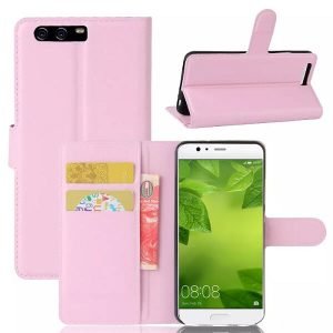 Huawei P10 Purple Wallet Card Pocket Leather Flip Case Cover