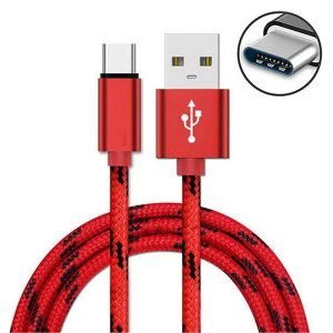 1M Fast Charging USB Type C Cable For Samsung Galaxy S series A series Note Tab LG Huawei HTC Google Pixel Android – Red