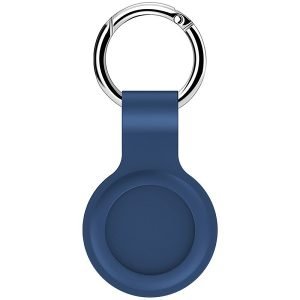 AirTag Case with Key Ring, Secure Holder Protective Cover for Air Tag with Scratch Resistance Accessory - Blue