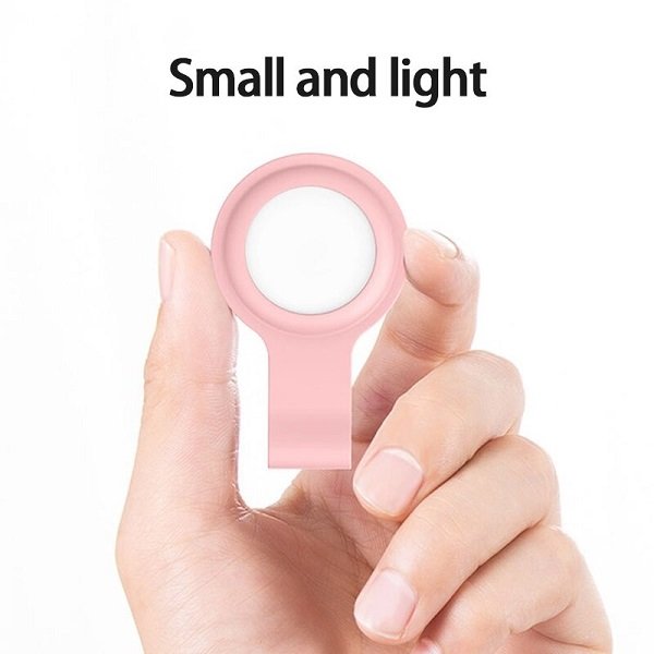 AirTag Case with Key Ring, Secure Holder Protective Cover for Air Tag with Scratch Resistance Accessory - Pink