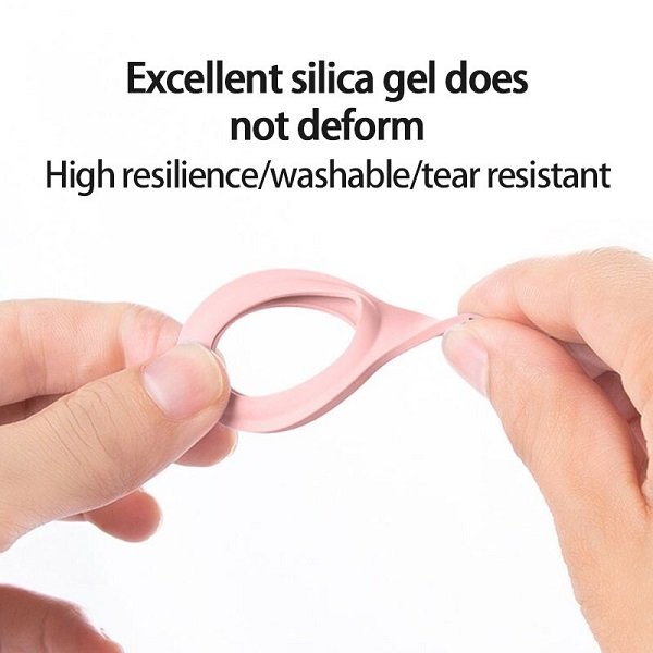 AirTag Case with Key Ring, Secure Holder Protective Cover for Air Tag with Scratch Resistance Accessory - Pink