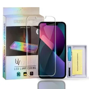 For Apple iPhone 13 mini UV Liquid Gel Tempered Glass Screen Protector Film Guard (Clear)