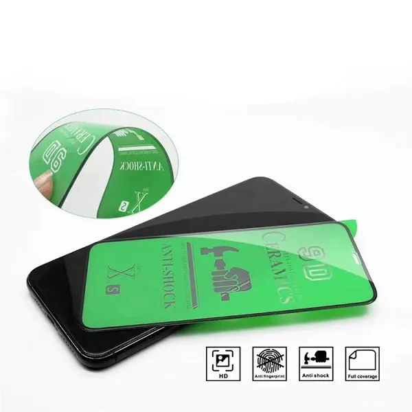 2X 9D Apple iPhone 14 Full Cover Soft Ceramic Film Screen Protector (Black) (1)