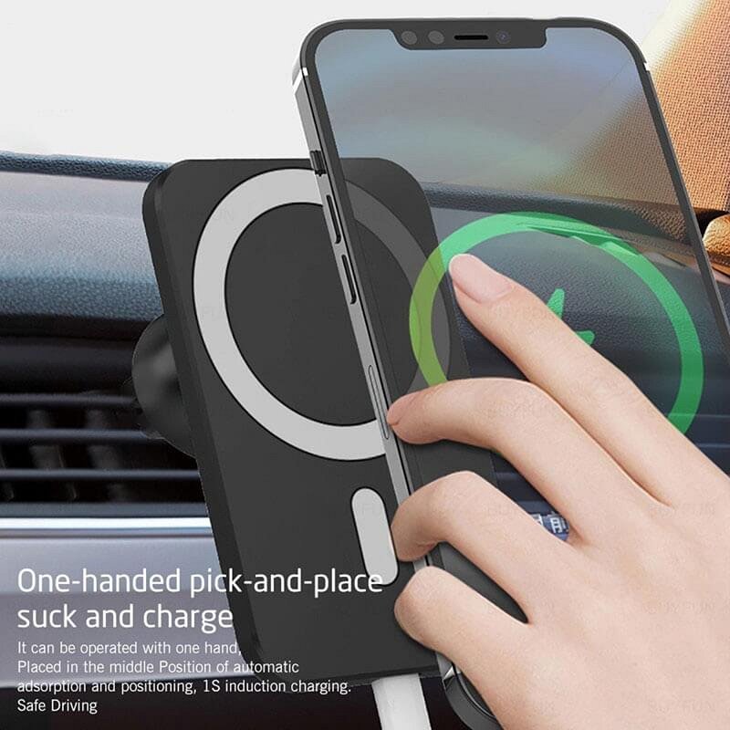 thumbnail image 2 of IMountek 15W MagSafe Wireless Car Charger Mount For IPhone 12 Mini/Pro/Max – Qi Fast Charge 2 of 6