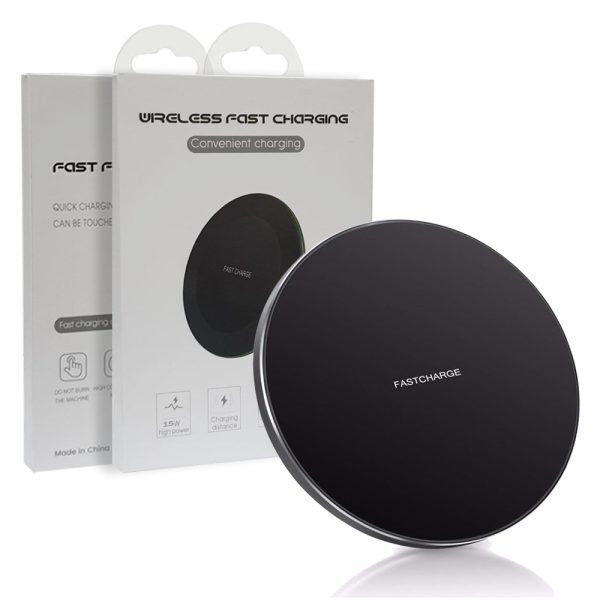 15W Qi Wireless Fast Charging Charger Pad For Samsung Galaxy Apple iPhone 15 14 13 12 11 (Black)