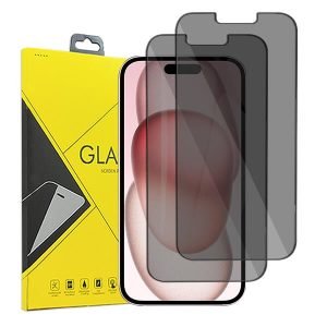 [2 Pack] Apple iPhone 15 SupRShield Anti Spy Privacy Tempered Glass LCD Screen Protector Film Guard