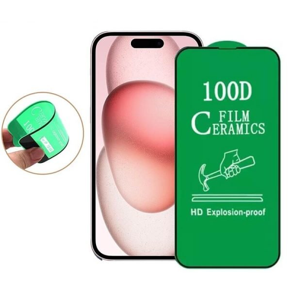 [2 Pack ] For Apple iPhone 15 Full Cover Soft Ceramic Elite Screen Protector