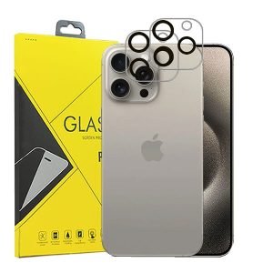 [ 3 Pack ] Apple iPhone 15 Pro Camera Lens Screen Protector Anti Scratch Tempered Glass Film Guard