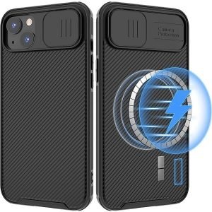 Nillkin For Apple iPhone 14 Magsafe CamShield With Camera Protection Case Slim Magnetic Shockproof Cover (Black)
