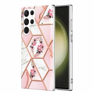 Samsung Galaxy S23 Ultra 5G Case Hard back Marble Pattern Slim Design Enhanced Camera and Screen Protection Girls and Women Cover (Pink Flower)Samsung Galaxy S23 Ultra 5G Case Hard back Marble Pattern Slim Design Enhanced Camera and Screen Protection Girls and Women Cover (Pink Flower)