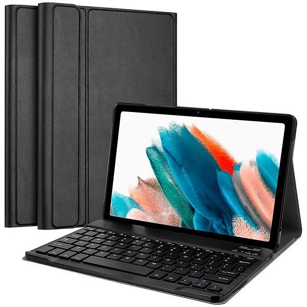 Samsung Galaxy Tab A8 10.5 SM-X200 X205 Detachable Wireless Bluetooth Keyboard Case, Lightweight Protective Slim Folio Leather Smart Cover