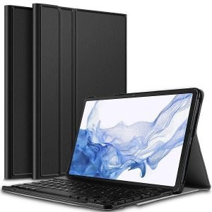 Samsung Galaxy Tab S8 11 Detachable Wireless Bluetooth Keyboard Case, Lightweight Protective Slim Folio Leather Smart Cover