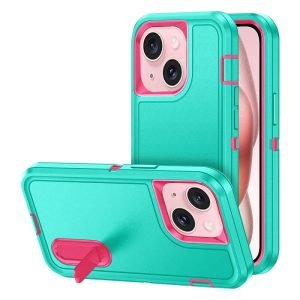 Apple iPhone 15 Case Drop Resistant Defender Tradies Heavy Duty Rugged Shockproof Tough Cover (Green)