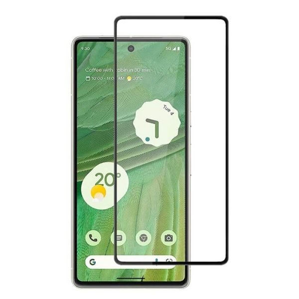 [2 Pack] Google Pixel 7 Full Coverage Tempered Glass Screen Protector Film Guard (Black) - Image 4