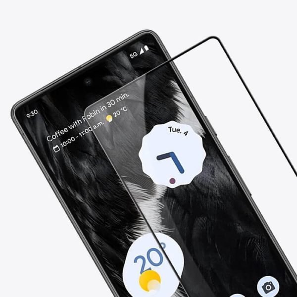 [2 Pack] Google Pixel 7 Pro Full Coverage Tempered Glass Screen Protector Film Guard (Black)