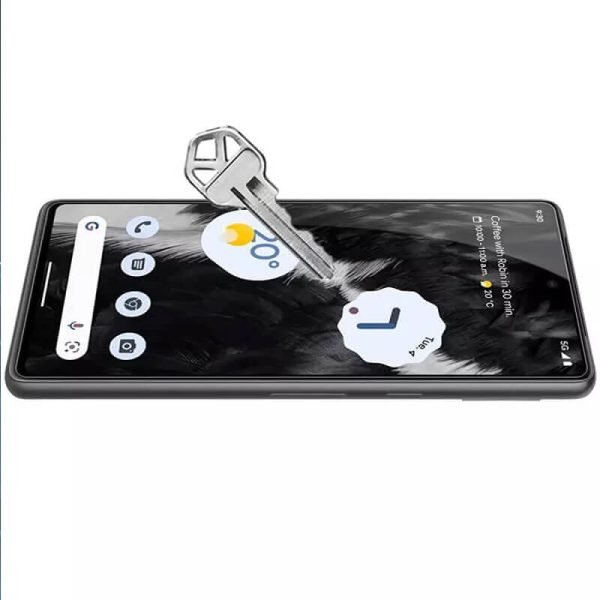 [2 Pack] Google Pixel 7 Pro Full Coverage Tempered Glass Screen Protector Film Guard (Black)