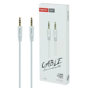 TRANYOO (E1-Aux) 3.5mm high-definition audio pure copper interface Hd Audio Cable (White)