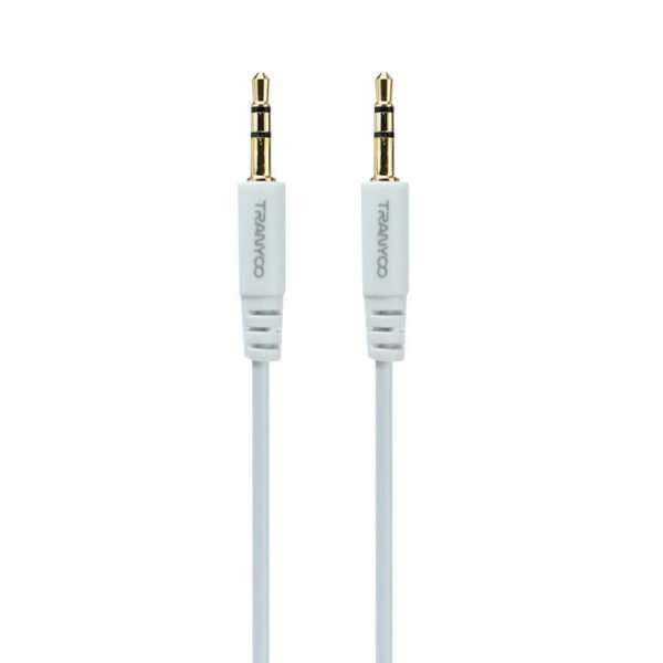 TRANYOO (E1-Aux) 3.5mm high-definition audio pure copper interface Hd Audio Cable (White)