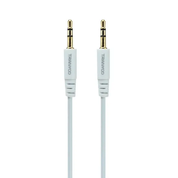 TRANYOO (E1-Aux) 3.5mm high-definition audio pure copper interface Hd Audio Cable (White)