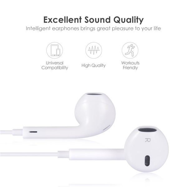 TRANYOO (T-R12) 3.5mm Aux Earphones Wired Earbuds with Microphone, in-Ear Headphones with Mic Built-in Volume Control