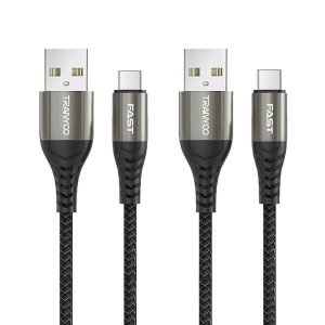 TRANYOO (T-S16C) 2M 5A USB Type C Cable Fast Charging Charger Data Sync Cable Cord