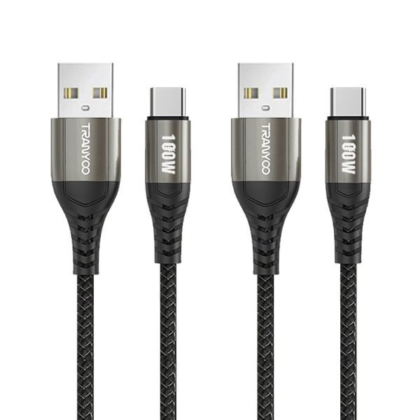 TRANYOO (T-S16C PRO) 2M 6A 100W USB Type C Cable Fast Charging Charger Data Sync Cable Cord