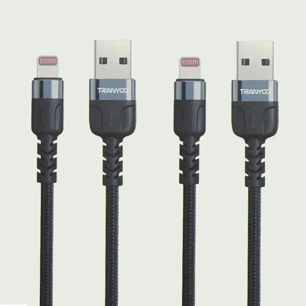TRANYOO (TX-15i) 1M 5A Lightning Fast Charging Data Sync Cable Cord For iPhone iPad iPod (Black)