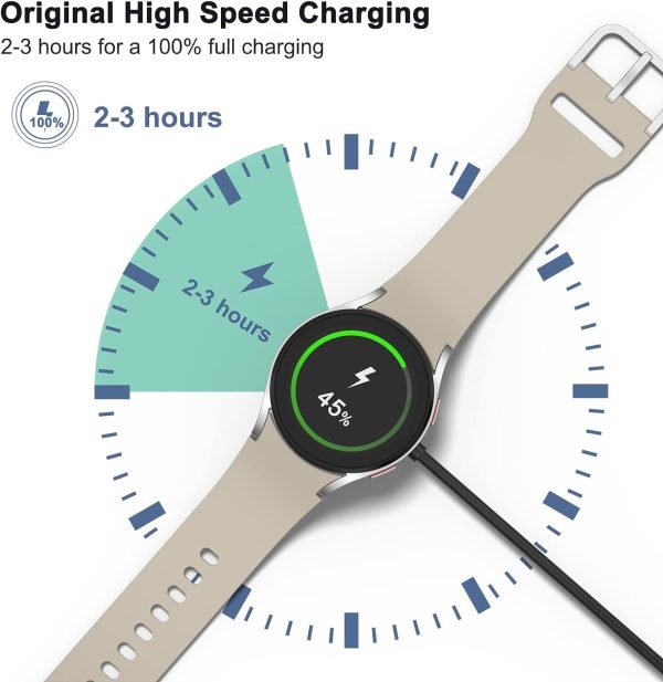 1M Charger Cable for Samsung Galaxy Watch 66 Classic55 Pro, Galaxy Watch 43Active 2Active, Replacement USB Charging Cable