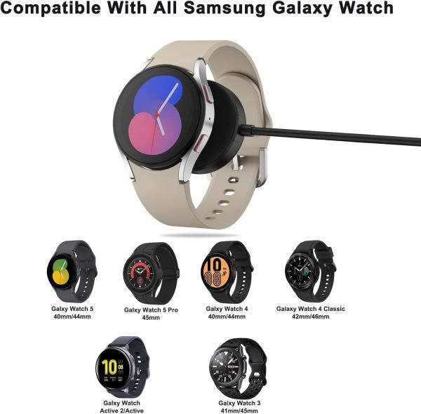 1M Charger Cable for Samsung Galaxy Watch 66 Classic55 Pro, Galaxy Watch 43Active 2Active, Replacement USB Charging Cable