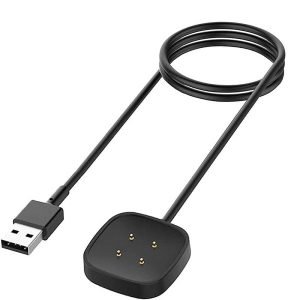 1M Charging Cable Compatible with Fitbit Versa 4Versa 3Sense 2Sense Smartwatch, Magnetic Portable USB Charger Cable