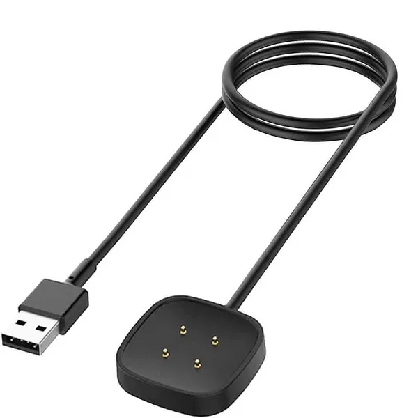 1M Charging Cable Compatible with Fitbit Versa 4Versa 3Sense 2Sense Smartwatch, Magnetic Portable USB Charger Cable