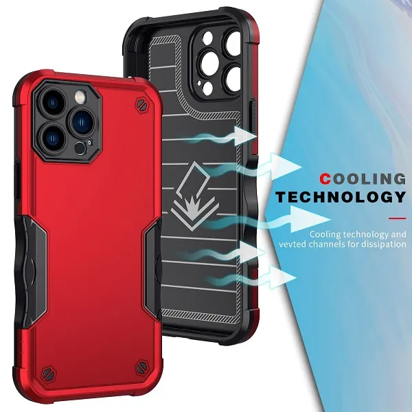 For Apple iPhone 14 Pro Magnetic Ring Rugged Shockproof Case Heavy Duty Protective Case (Black)