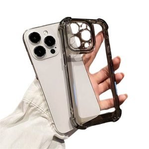 For Apple iPhone 15 Colorful Heavy Duty TPU Bumper Shockproof Protective Case Cover (Black)
