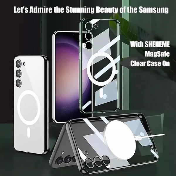 For Samsung Galaxy S24 MagSafe Magnetic Cover with HaloLock Shockproof Clear Protective Case (Silver) - Image 3