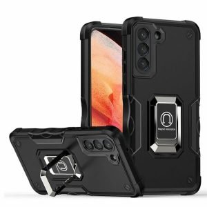 For Samsung Galaxy S23 Plus Magnetic Ring Rugged Shockproof Case Heavy Duty Protective Case - Black