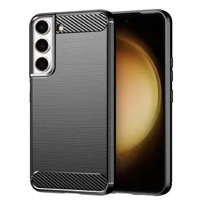 For Samsung Galaxy S23 Shockproof Heavy Duty Rugged Matte Carbon Fiber Case Cover (Black)