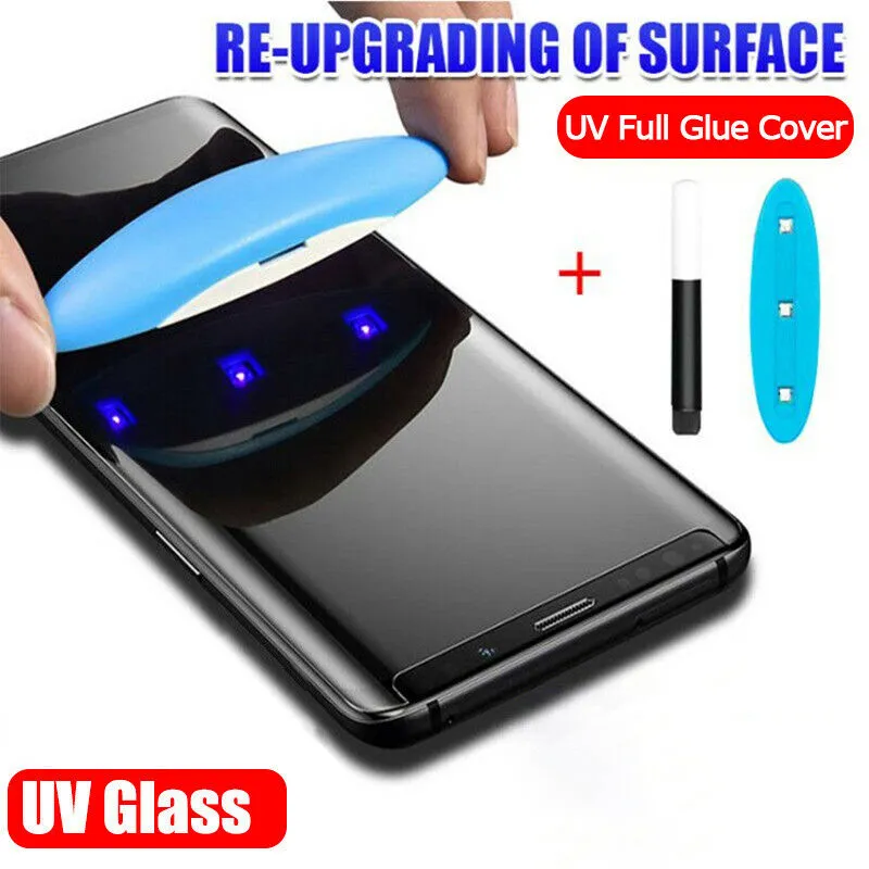 For Samsung Galaxy S23 Ultra UV Liquid Gel Tempered Glass Screen Protector Film Guard (Clear)